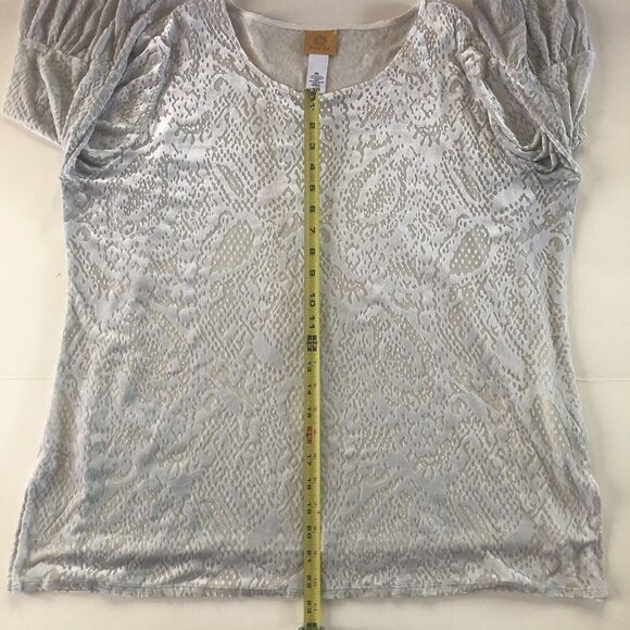 Ruby Rd. Tunic Top 3/4 Bell Sleeve Built In Tank Top XL - Picture 10 of 11